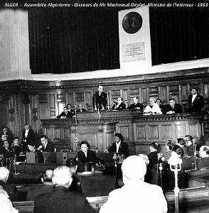 Alger- Assemblee Algerienne - Mr Martinaud-Deplat -1953